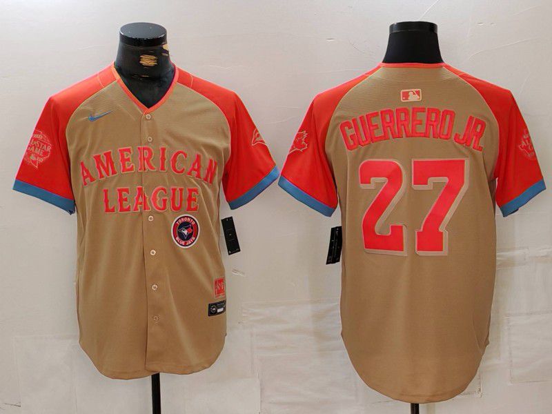 Men Toronto Blue Jays #27 Guerrero jr Orange All star 2024 Nike MLB Jersey style 6->toronto blue jays->MLB Jersey